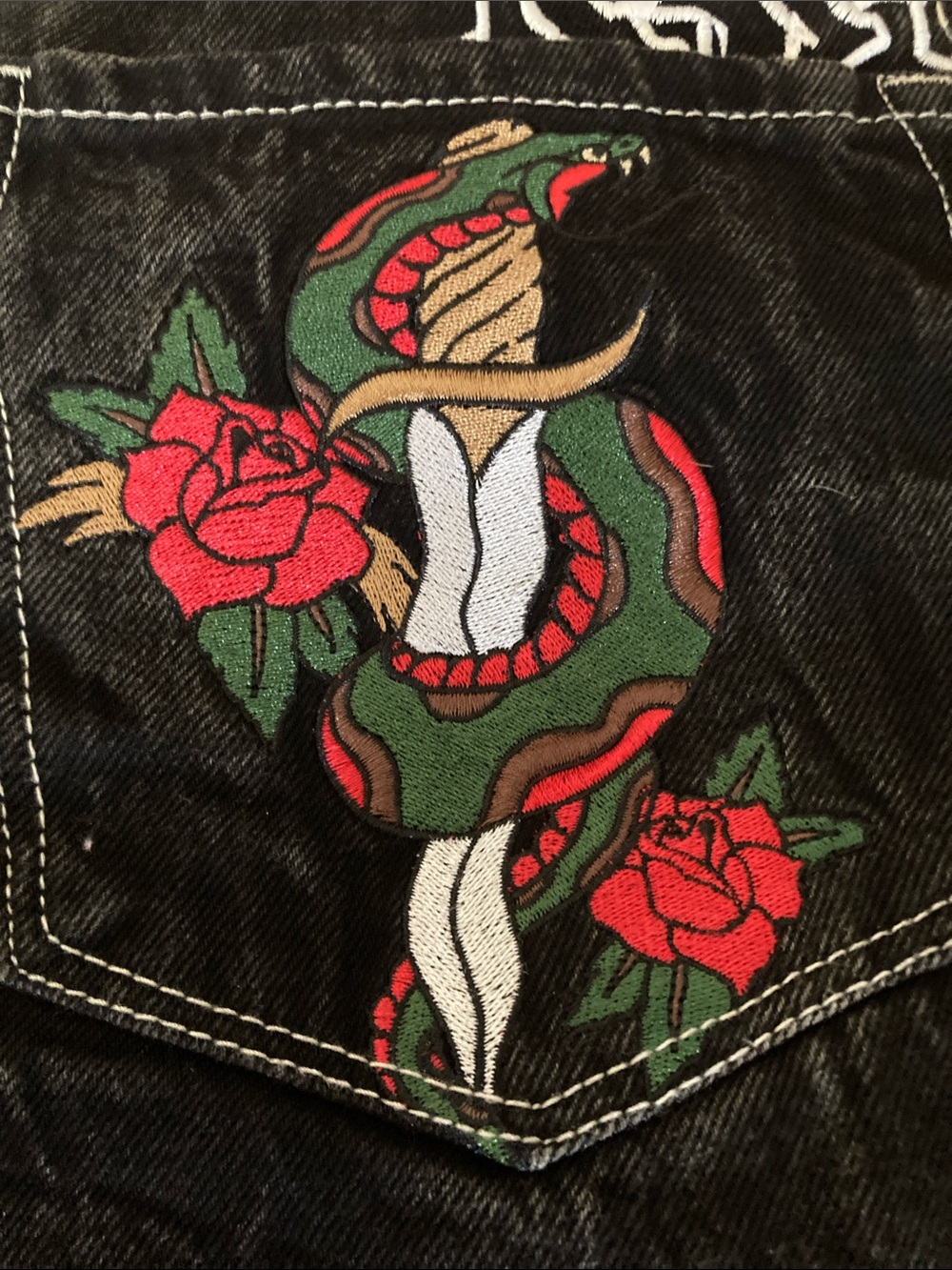 Women's Ninth Hall Ambush Black Boot Cut Jeans with Embroidered Pocket Detail - Picture 6 of 10